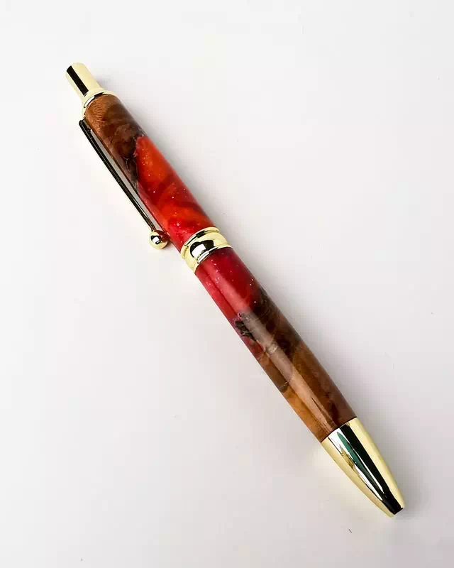 Długopis hybryda drewna jabłoni i żywicy 2