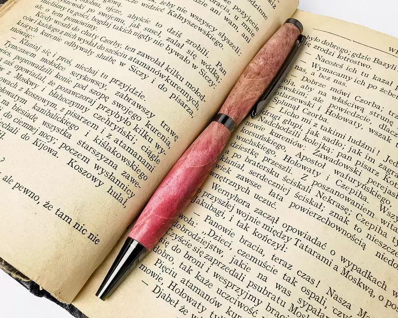 Długopis z drewna stabilizowanego typu slim 3